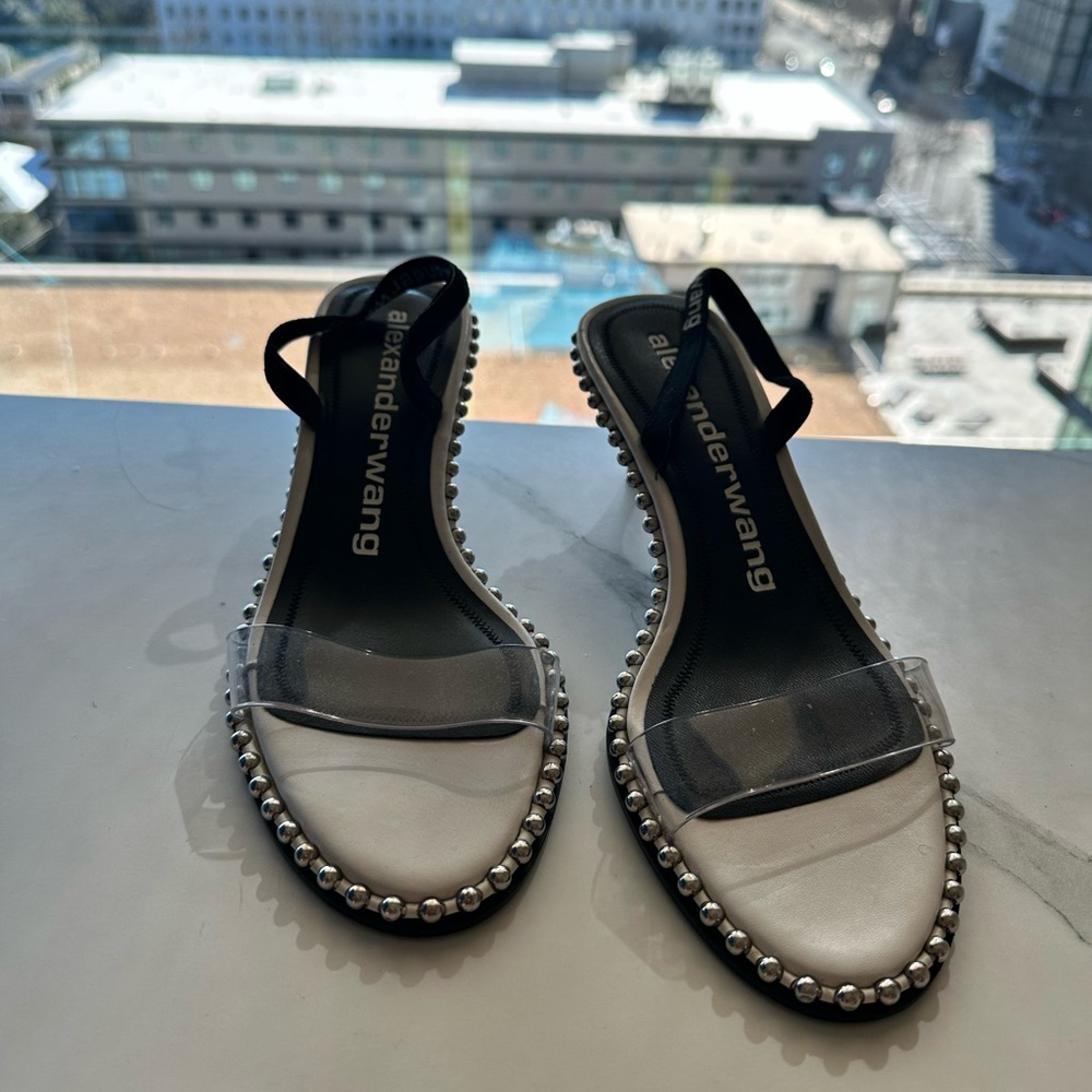 Alexander Wang White Studded Sandals